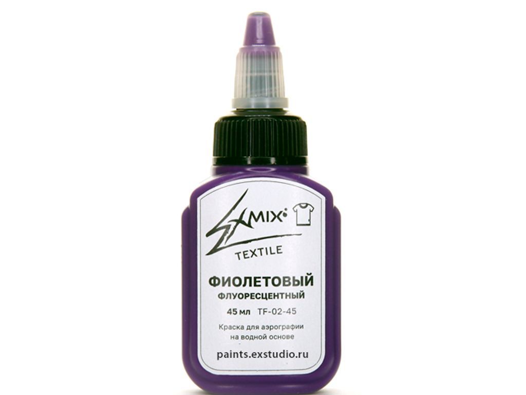 1-6705864202 Краска для аэрографии EXMIX TEXTILE, ФЛУОРЕСЦЕНТНАЯ, 45 мл — изображение 1