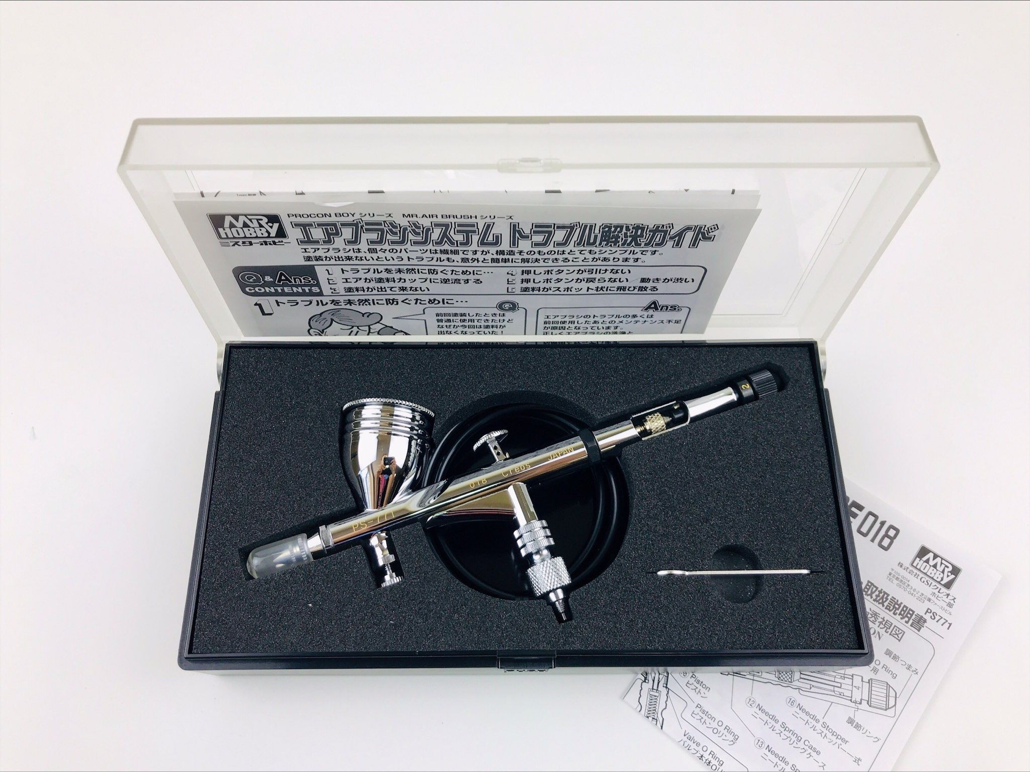 Аэрограф GSI Creos Mr. Airbrush Custom 0.18mm PS-771