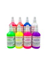 Комплект флуоресцентных красок для аэрографии EXMIX, 8 цветов по 100 мл