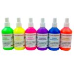 Комплект флуоресцентных красок для аэрографии EXMIX, 6 цветов по 100 мл
