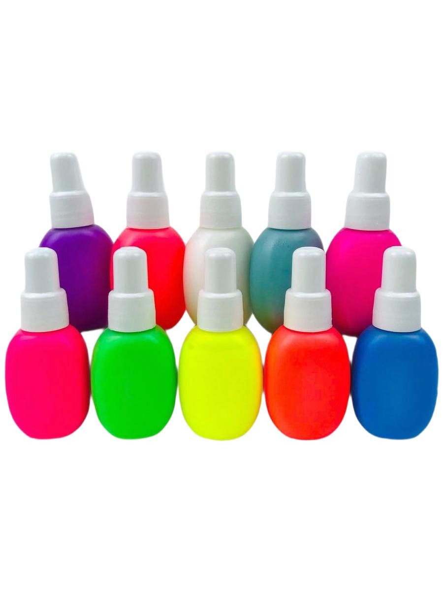 1-7756070256 Комплект флуоресцентных красок для аэрографии АВТО-Р, 10 цветов по 30 мл — изображение 1