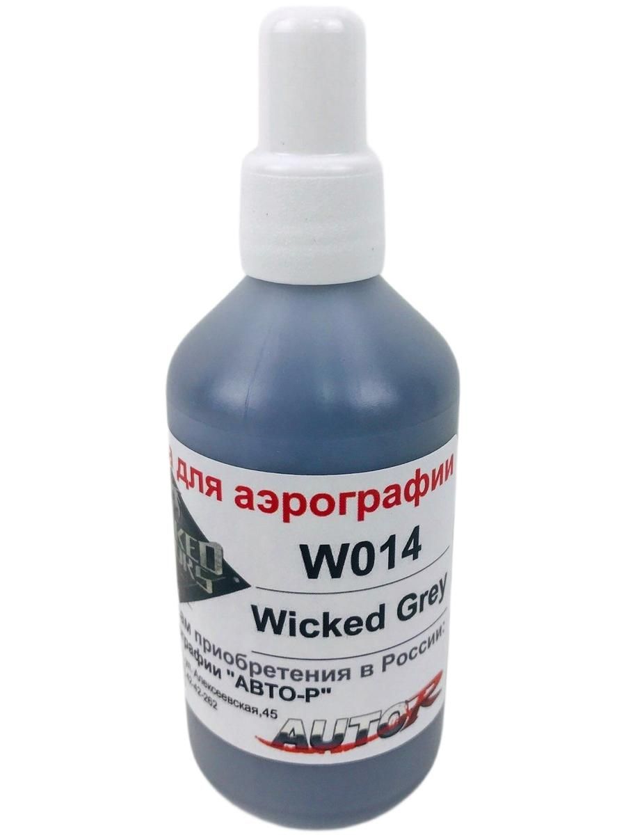 1-7785356393 Краска для аэрографии Wicked Colors W014 Grey Transparent, 100 мл — изображение 1