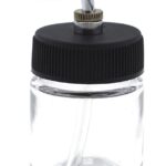 Баночка с крышкой, 22 мл, трубка 90 градусов, стекло (нижняя подача материала)